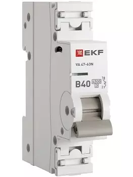 Автоматический выключатель EKF M634140B 1P 40А (В) 4,5kA ВА 47-63N PROxima