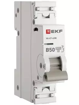 Автоматический выключатель EKF M634150B 1P 50А (В) 4,5kA ВА 47-63N PROxima