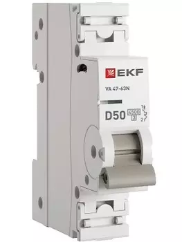 Автоматический выключатель EKF M634150D 1P 50А (D) 4,5kA ВА 47-63N PROxima