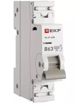 Автоматический выключатель EKF M634163B 1P 63А (В) 4,5kA ВА 47-63N PROxima