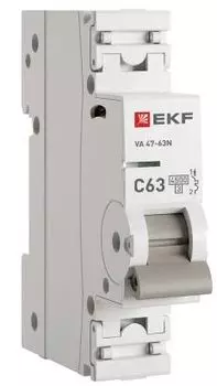 Автоматический выключатель EKF M634163C 1P 63А (C) 4,5kA ВА 47-63N PROxima