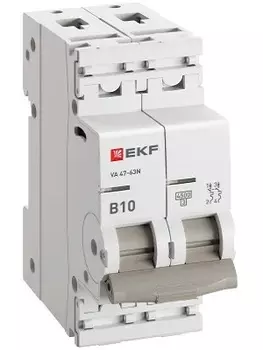 Автоматический выключатель EKF M634210B 2P 10А (В) 4,5kA ВА 47-63N PROxima