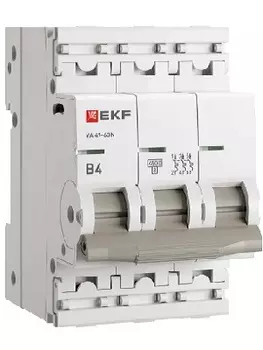 Автоматический выключатель EKF M634304B 3P 4А (B) 4,5кА ВА 47-63N PROxima