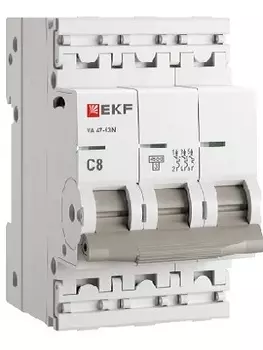 Автоматический выключатель EKF M634308C 3P 8А (C) 4,5kA ВА 47-63N PROxima