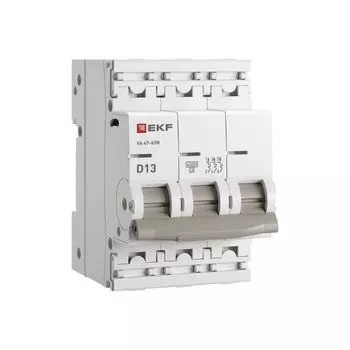 Автоматический выключатель EKF M634313D 3P 13А (D) 4,5kA ВА 47-63N PROxima