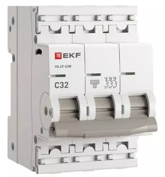 Автоматический выключатель EKF M634332C 3P 32А (C) 4,5kA ВА 47-63N PROxima
