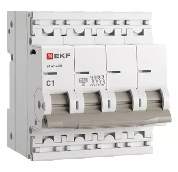 Автоматический выключатель EKF M634401C 4P 1А (C) 4,5kA ВА 47-63N PROxima