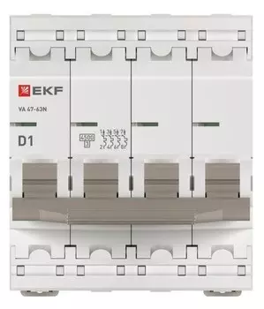 Автоматический выключатель EKF M634401D 4P 1А (D) 4,5kA ВА 47-63N PROxima