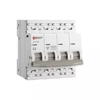 Автоматический выключатель EKF M634402C 4P 2А (C) 4,5kA ВА 47-63N PROxima