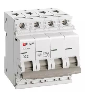 Автоматический выключатель EKF M634432D 4P 32А (D) 4,5kA ВА 47-63N PROxima