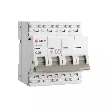 Автоматический выключатель EKF M634440C 4P 40А (C) 4,5kA ВА 47-63N PROxima