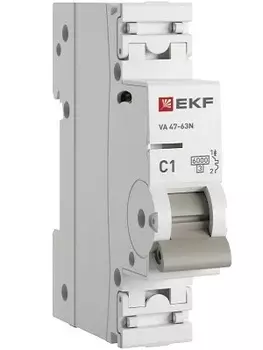 Автоматический выключатель EKF M636101C 1P 1А (C) 6кА ВА 47-63N PROxima