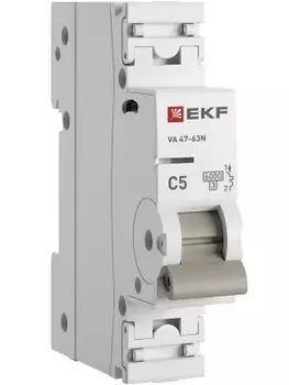 Автоматический выключатель EKF M636105C 1P 5А (C) 6кА ВА 47-63N PROxima