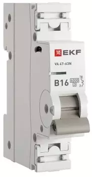 Автоматический выключатель EKF M636116B 1P 16А (B) 6кА ВА 47-63N PROxima