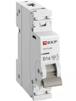 Автоматический выключатель EKF M636116D 1P 16А (D) 6кА ВА 47-63N PROxima