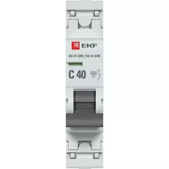 Автоматический выключатель EKF M636140C 1P 40А (C) 6кА ВА 47-63N PROxima