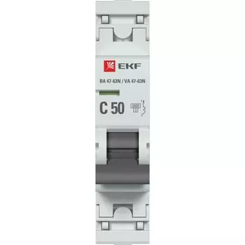 Автоматический выключатель EKF M636150C 1P 50А (C) 6кА ВА 47-63N PROxima