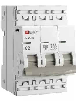 Автоматический выключатель EKF M636302C 3P 2А (C) 6кА ВА 47-63N PROxima