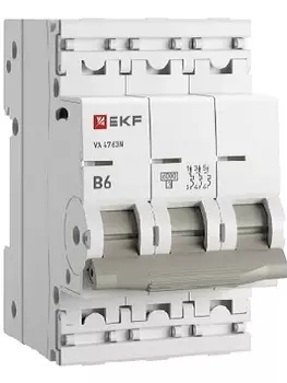 Автоматический выключатель EKF M636306B 3P 6А (B) 6кА ВА 47-63N PROxima