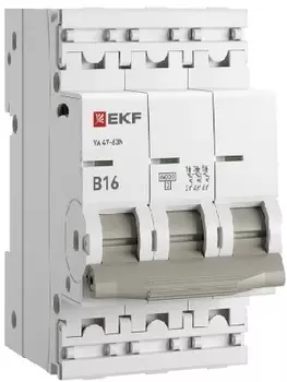 Автоматический выключатель EKF M636316B 3P 16А (B) 6кА ВА 47-63N PROxima