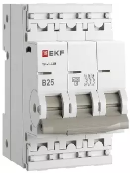 Автоматический выключатель EKF M636325B 3P 25А (B) 6кА ВА 47-63N PROxima