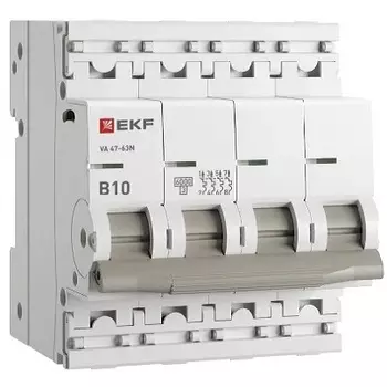 Автоматический выключатель EKF M636410B 4P 10А (B) 6кА ВА 47-63N PROxima