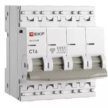 Автоматический выключатель EKF M636416C 4P 16А (C) 6кА ВА 47-63N PROxima
