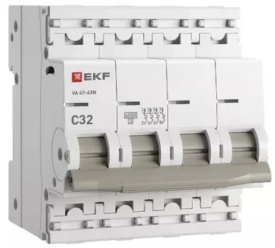 Автоматический выключатель EKF M636432C 4P 32А (C) 6кА ВА 47-63N PROxima