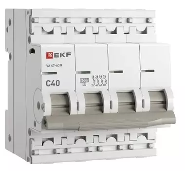 Автоматический выключатель EKF M636440C 4P 40А (C) 6кА ВА 47-63N PROxima