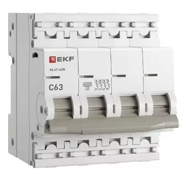 Автоматический выключатель EKF M636463C 4P 63А (C) 6кА ВА 47-63N PROxima