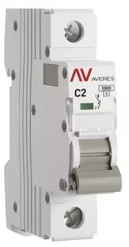 Автоматический выключатель EKF mcb10-1-02C-av AV-10 1P 2A (C) 10kA AVERES