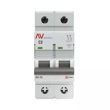 Автоматический выключатель EKF mcb10-2-02C-av AV-10 2P 2A (C) 10kA AVERES