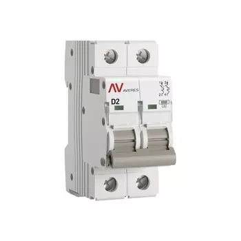 Автоматический выключатель EKF mcb10-2-02D-av AV-10 2P 2A (D) 10kA AVERES