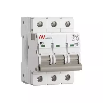 Автоматический выключатель EKF mcb10-3-03D-av AV-10 3P 3A (D) 10kA AVERES