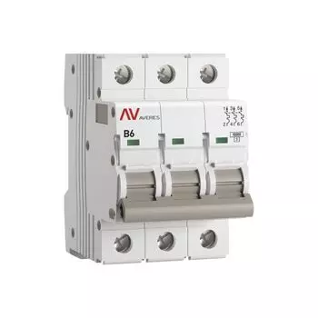 Автоматический выключатель EKF mcb10-3-06B-av AV-10 3P 6A (B) 10kA AVERES