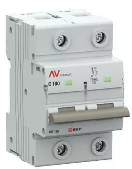 Автоматический выключатель EKF mcb125-2-100C-av AV-125 2P 100A (C) 10kA AVERES