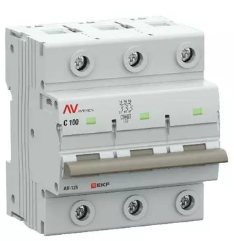 Автоматический выключатель EKF mcb125-3-100C-av AV-125 3P 100A (C) 10kA AVERES