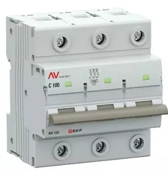 Автоматический выключатель EKF mcb125-3-100D-av AV-125 3P 100A (D) 10kA AVERES