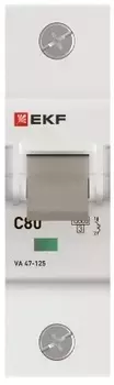 Автоматический выключатель EKF mcb47125-1-80C 1P 80А (C) 15кА ВА 47-125 PROxima