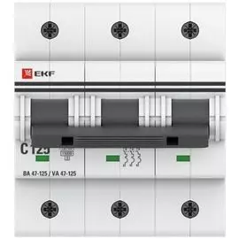 Автоматический выключатель EKF mcb47125-3-125C модульный 3п C 125А 15кА ВА 47-125