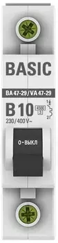 Автоматический выключатель EKF mcb4729-1-10-B 1P 10А (B) 4,5кА ВА 47-29