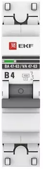 Автоматический выключатель EKF mcb4763-1-04B-pro 1P 4А (В) 4,5kA ВА 47-63