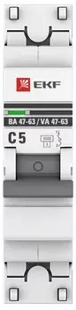 Автоматический выключатель EKF mcb4763-1-05C-pro 1P 5А (C) 4,5kA ВА 47-63