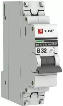 Автоматический выключатель EKF mcb4763-1-32B-pro модульный 1п B 32А 4.5кА ВА 47-63 PROxima