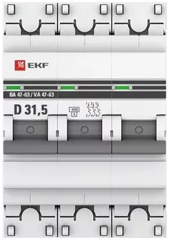 Автоматический выключатель EKF mcb4763-3-31.5D-pro 3P 31,5А (D) 4,5kA ВА 47-63