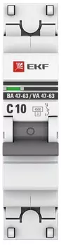 Автоматический выключатель EKF mcb4763-4-10C-pro 4P 10А (C) 4,5kA ВА 47-63