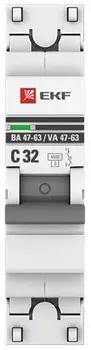 Автоматический выключатель EKF mcb4763-6-1-32C-pro 1P 32А (C) 6кА ВА 47-63