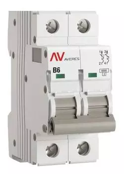 Автоматический выключатель EKF mcb6-2-06B-av AV-6 2P 6A (B) 6kA AVERES
