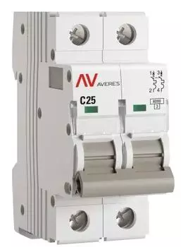 Автоматический выключатель EKF mcb6-2-25C-av AV-6 2P 25A (C) 6kA AVERES
