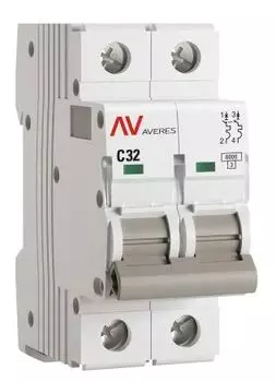 Автоматический выключатель EKF mcb6-2-32C-av AV-6 2P 32A (C) 6kA AVERES